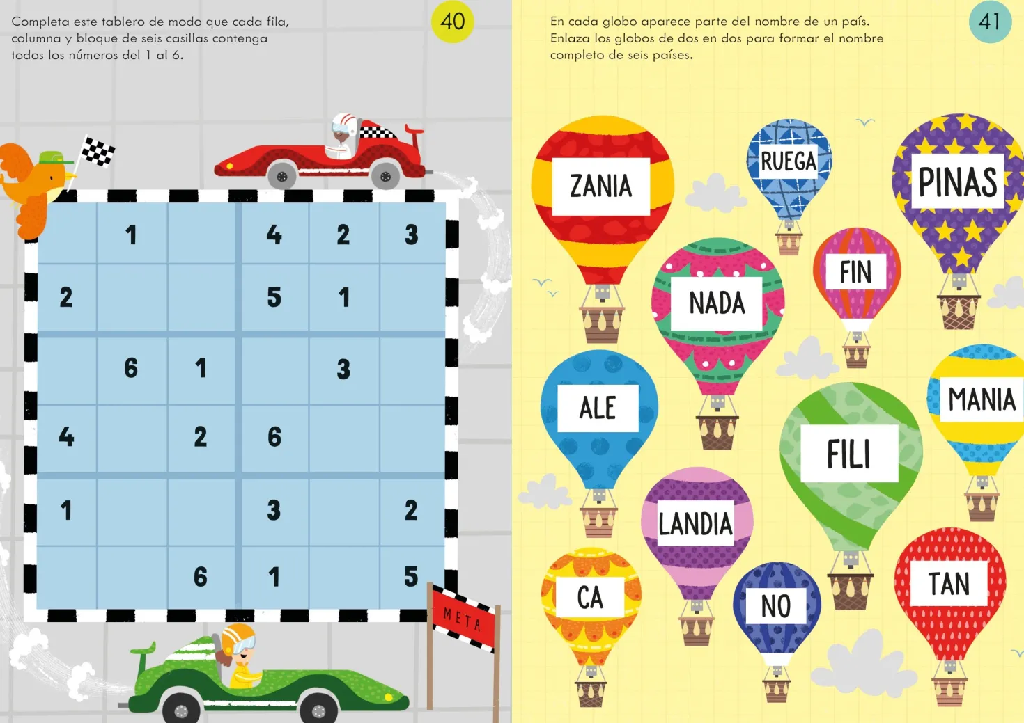 Actividades variadas para llevar de viaje