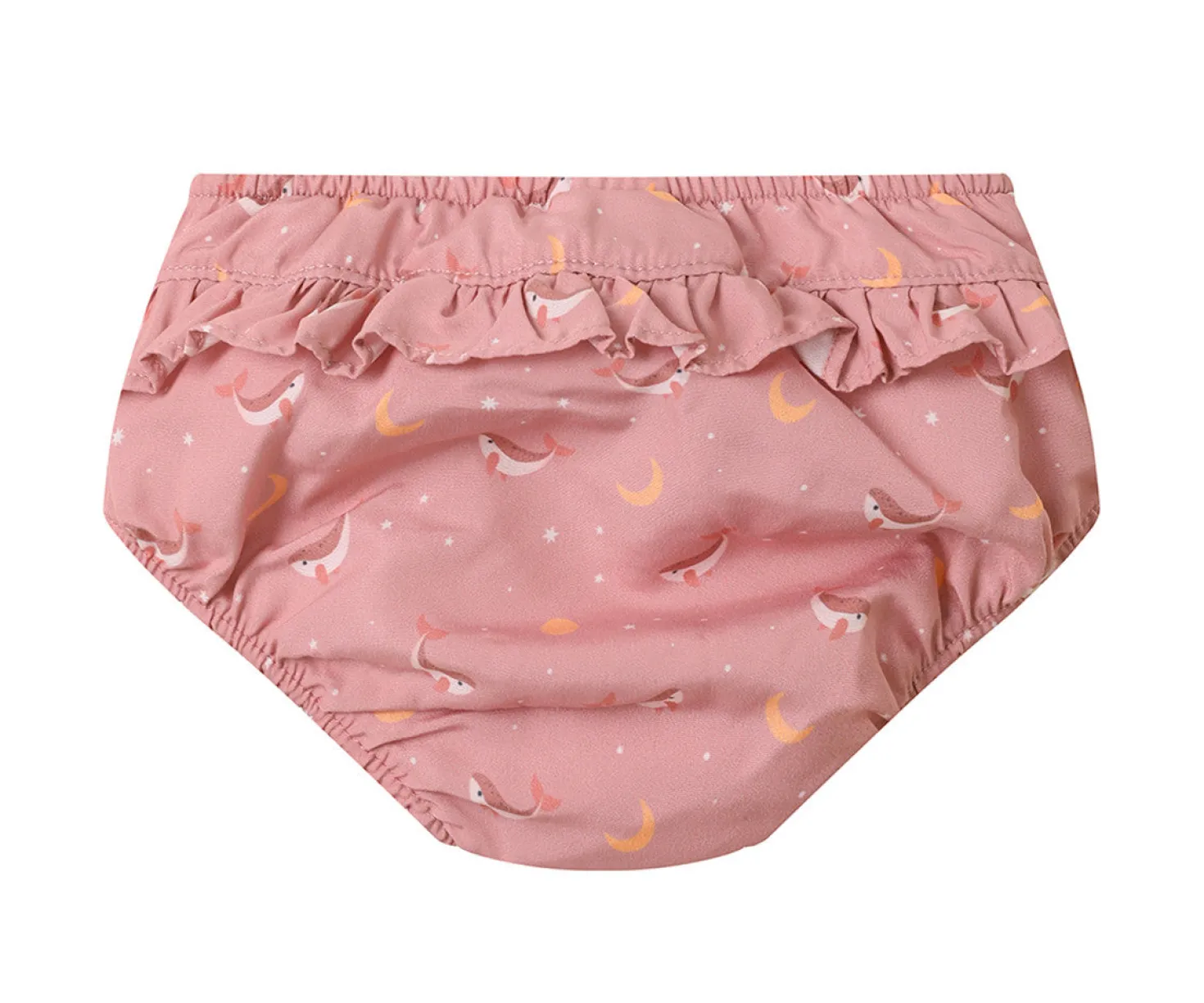 Bañador pañal volantes · Whale Pink