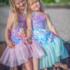 Bling Bling Falda y diadema Sirena Mint · Great Pretenders (4-6 años)