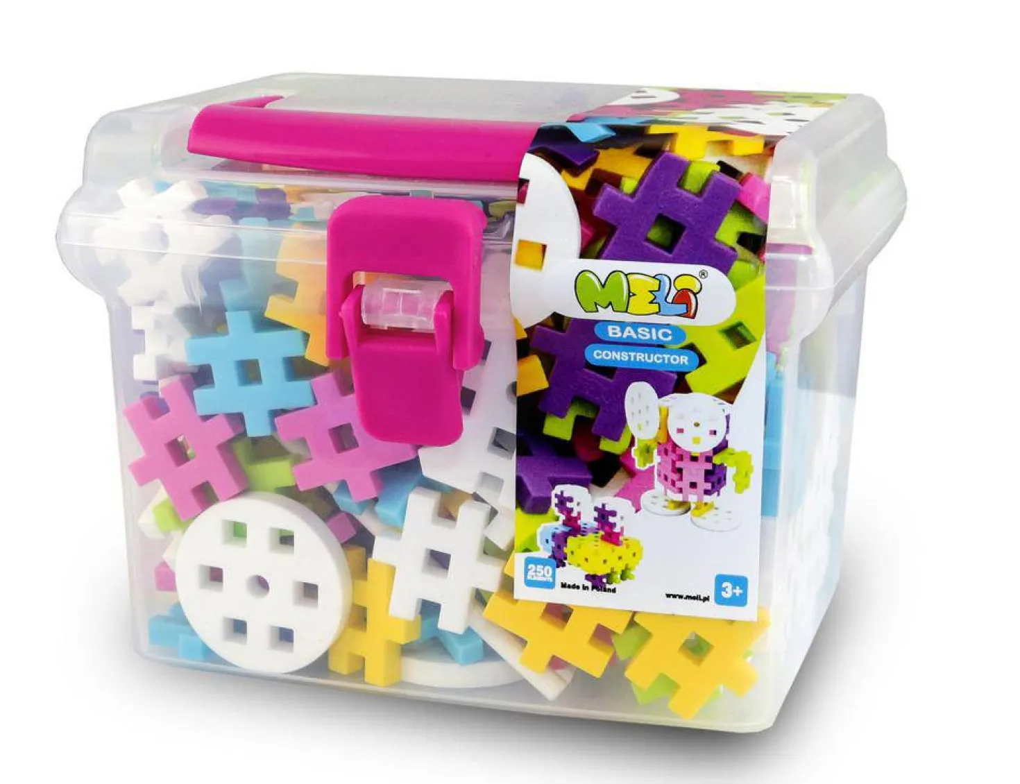 Bloques Meli · Basic Pastel Constructor Travel Box 250 piezas