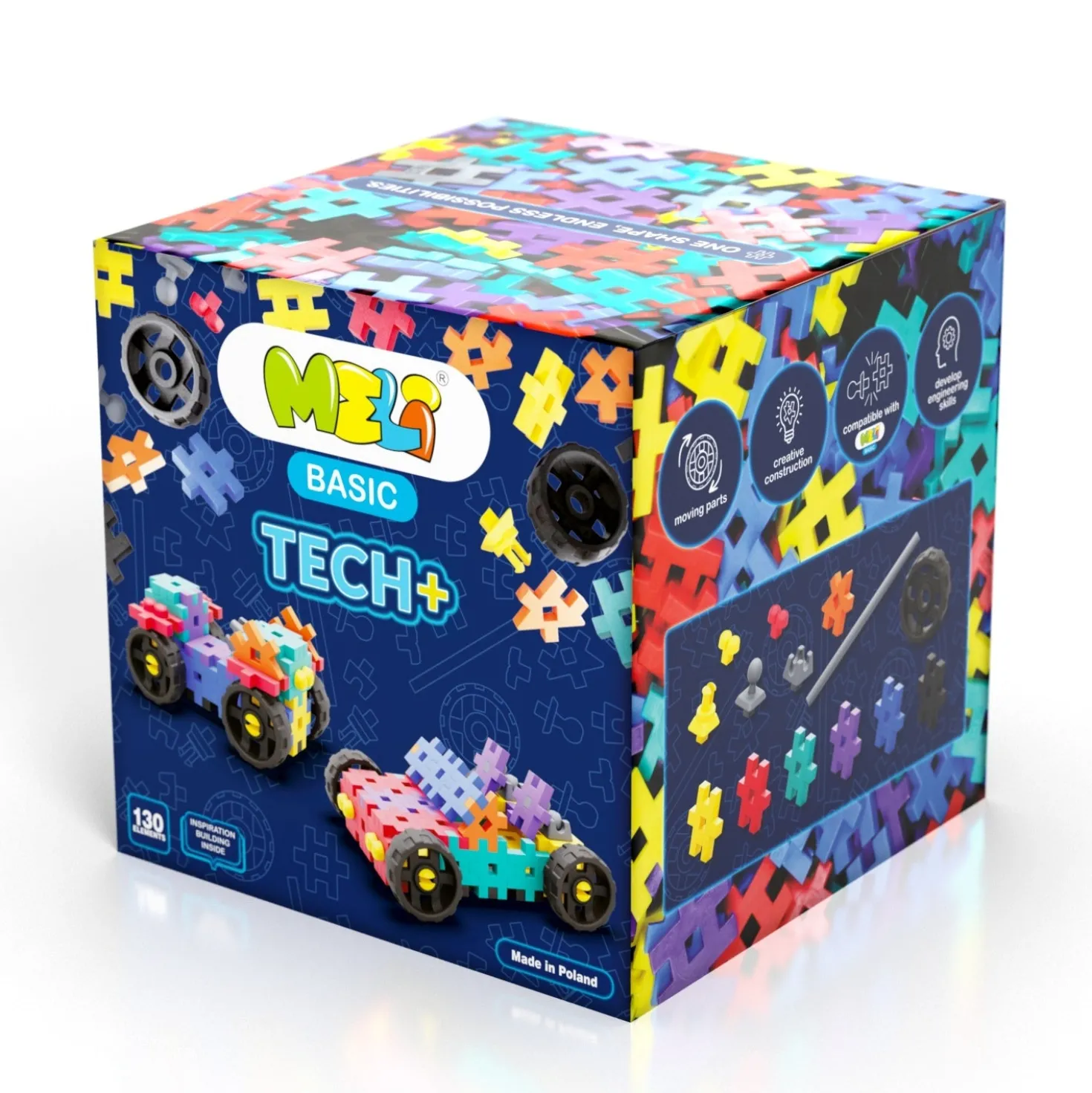 Bloques Meli · Basic Tech 130 piezas