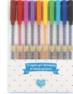Bolígrafos de Gel Colores Clásicos (10 ud) · Lovely Paper