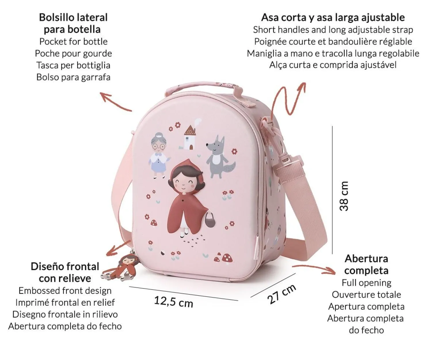 Bolsa Merienda Térmica 3D Little Red