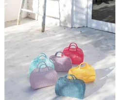 Bolso Plástico Retro Vintage · Sky