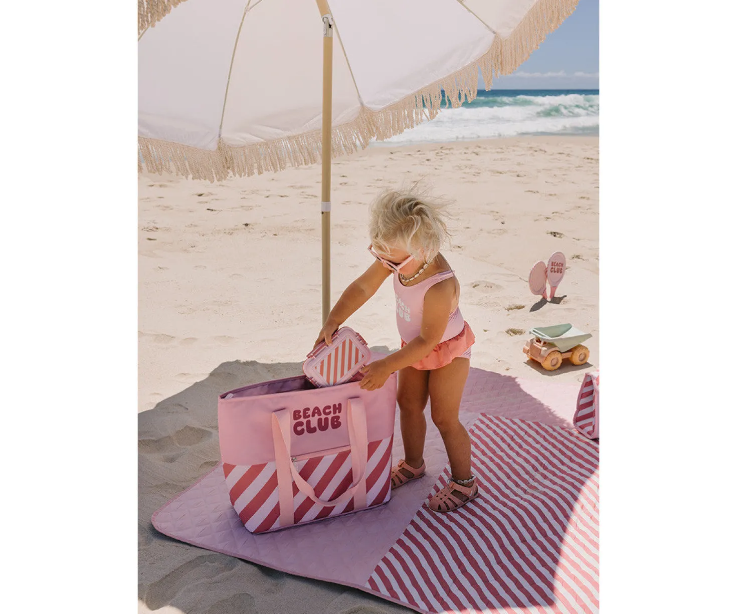 Bolso Tote Nevera Stripes Bloom & Blush