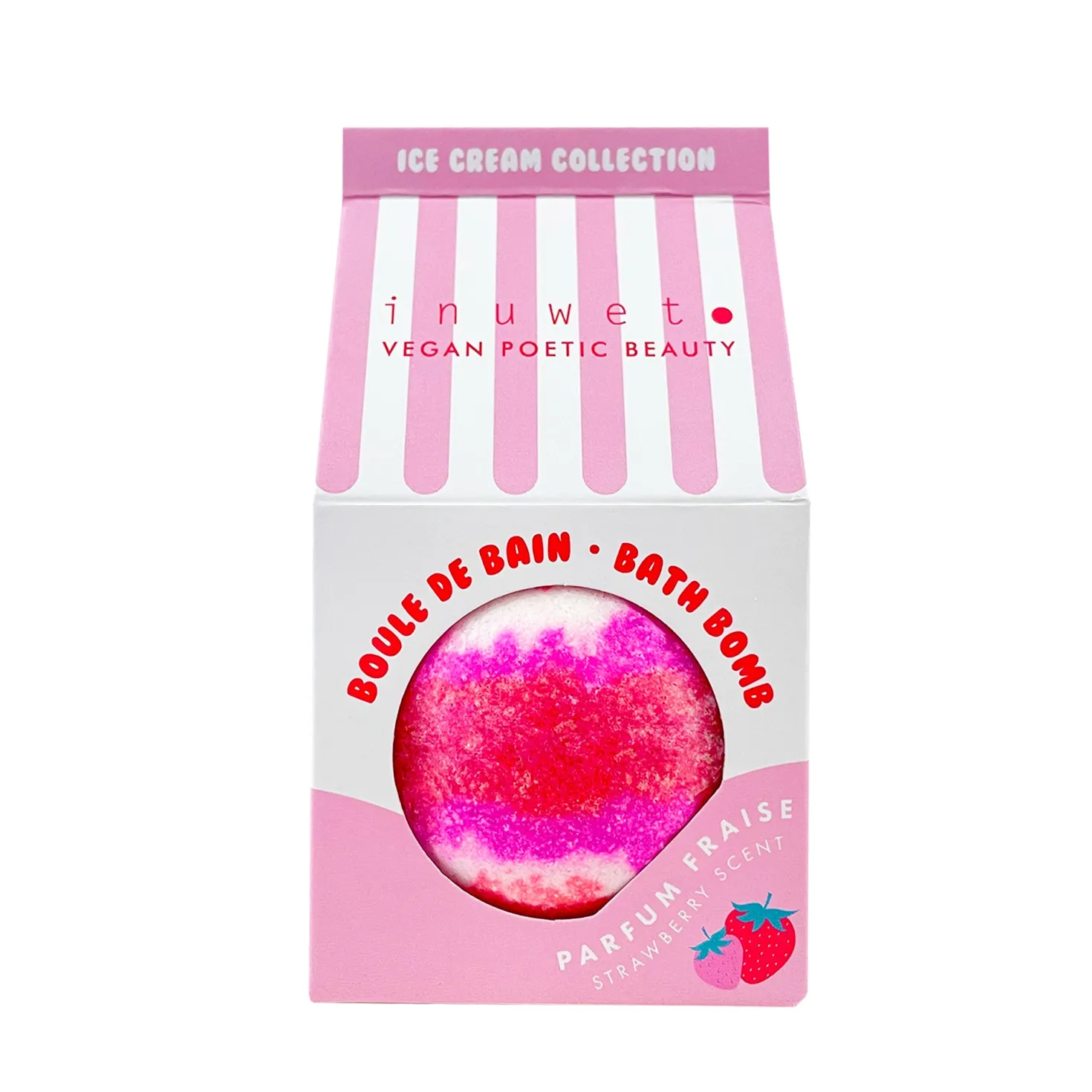 Bomba de baño helado fresa · Inuwet