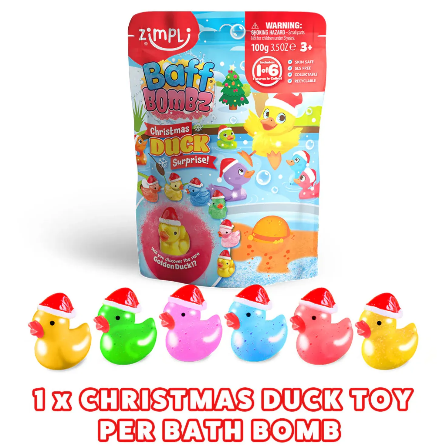Bomba de baño surprise Christmas Duck · Zimpli