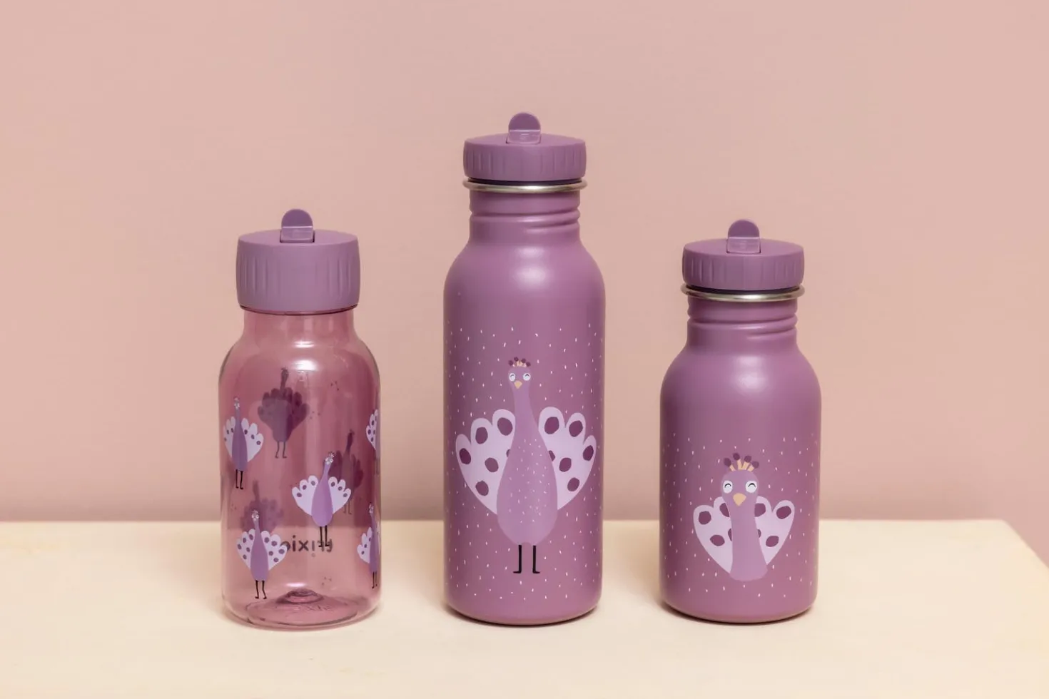 Botella Acero Mrs. Peacock 350ml · Trixie