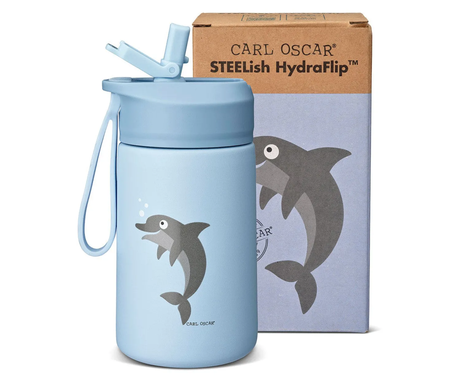 Botella de Acero Steel Hydraflip 0.4L Blue Dolphin · Carl Oscar