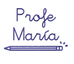 Camiseta Bordada Profe · Chica