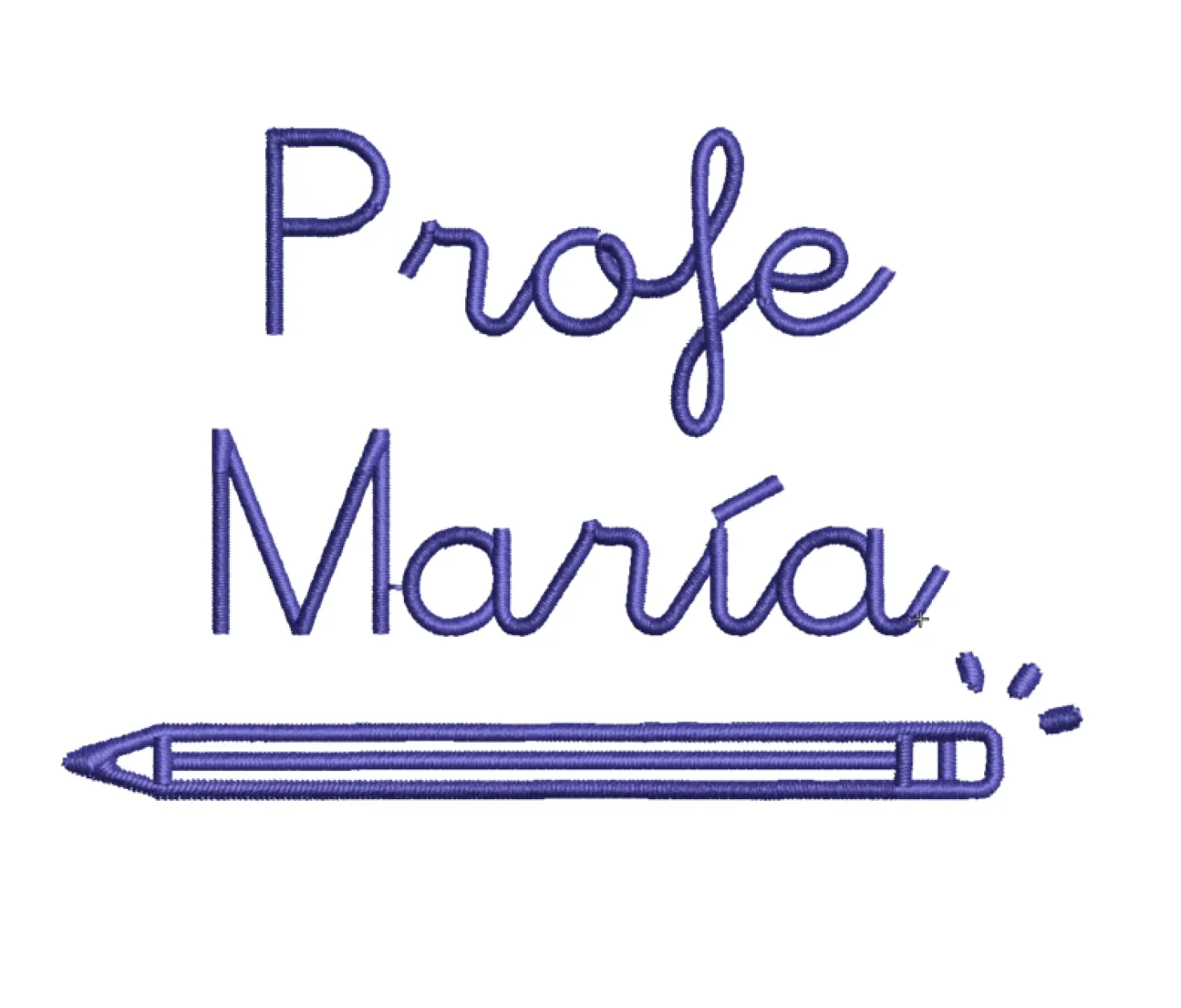 Camiseta Bordada Profe · Chico