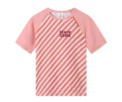 Camiseta Protección Solar Manga Corta · Stripes Bloom & Blush