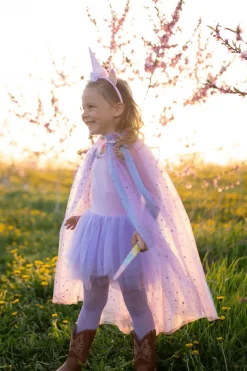 Capa y diadema Unicornio Arcoiris · Great Pretenders 4-6 años