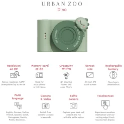 Cámara Fotográfica Urban Zoo Dino Green · The Zoofamily