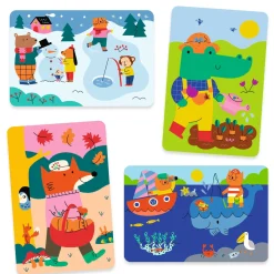 Colorear con agua 4 temporadas · DJECO