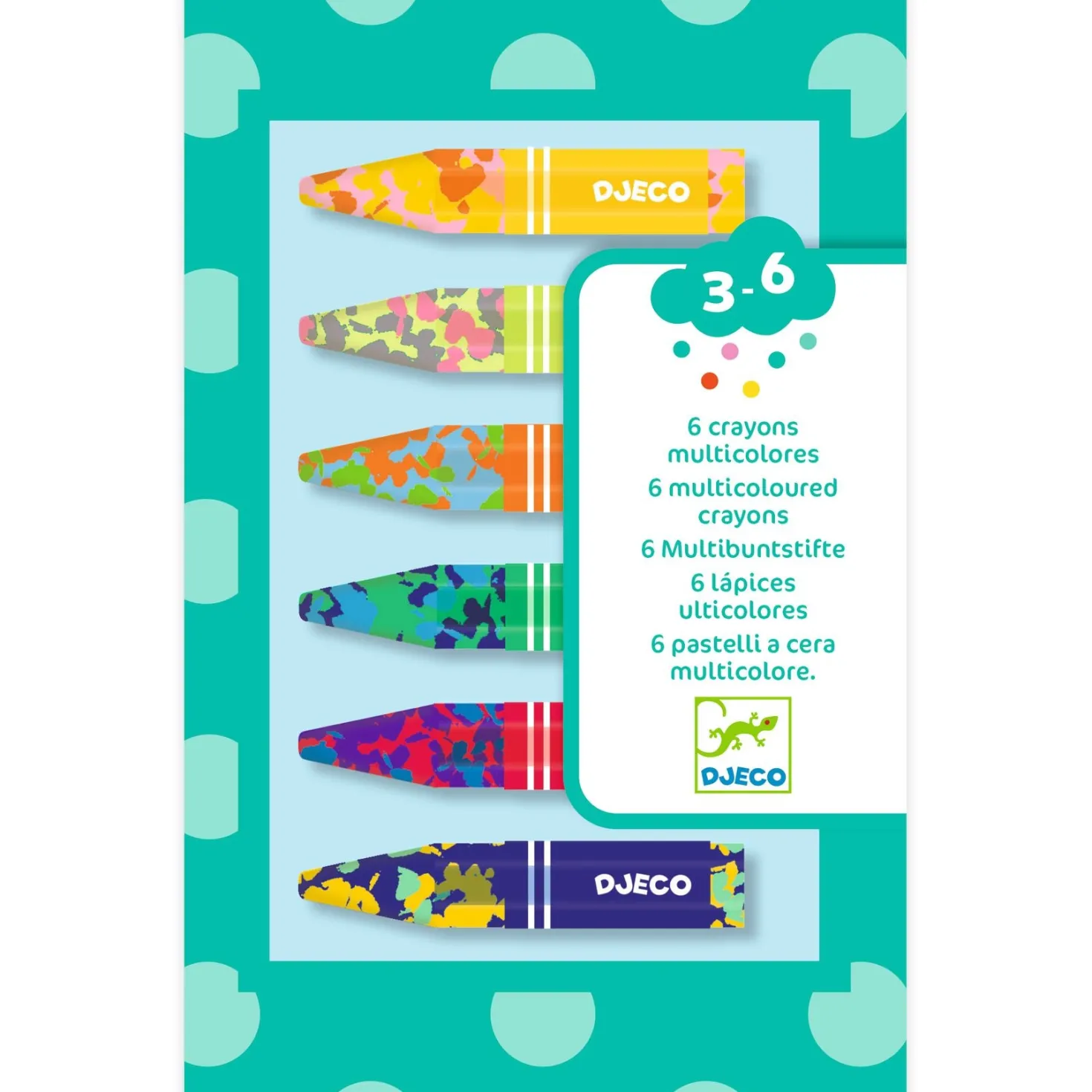 Colores para peques 6 lápices multicolores · DJECO