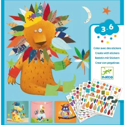Crear con pegatinas Animales · DJECO