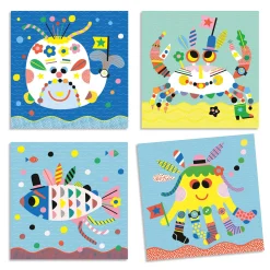 Crear con pegatinas Animales Marinos · DJECO