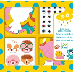 Crear con pegatinas Me gustan los animales DJECO