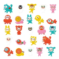 Crear con pegatinas Me gustan los animales DJECO