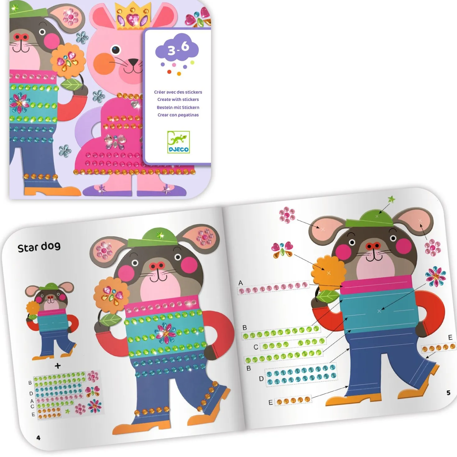Crear con pegatinas Resplandecientes · DJECO