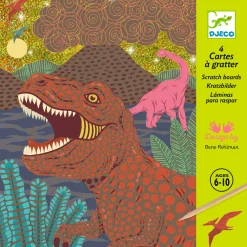 Cuadros para rascar El reino de los dinosaurios · DJECO