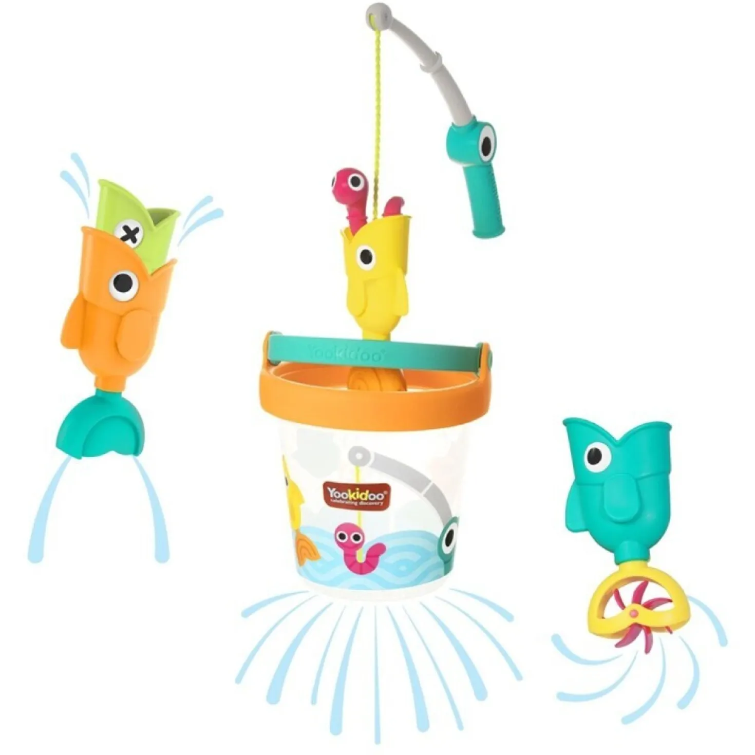 Cubo con juego de pesca · Yookidoo