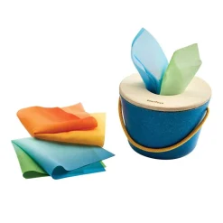 Cubo encaja pañuelos Montessori · Plantoys