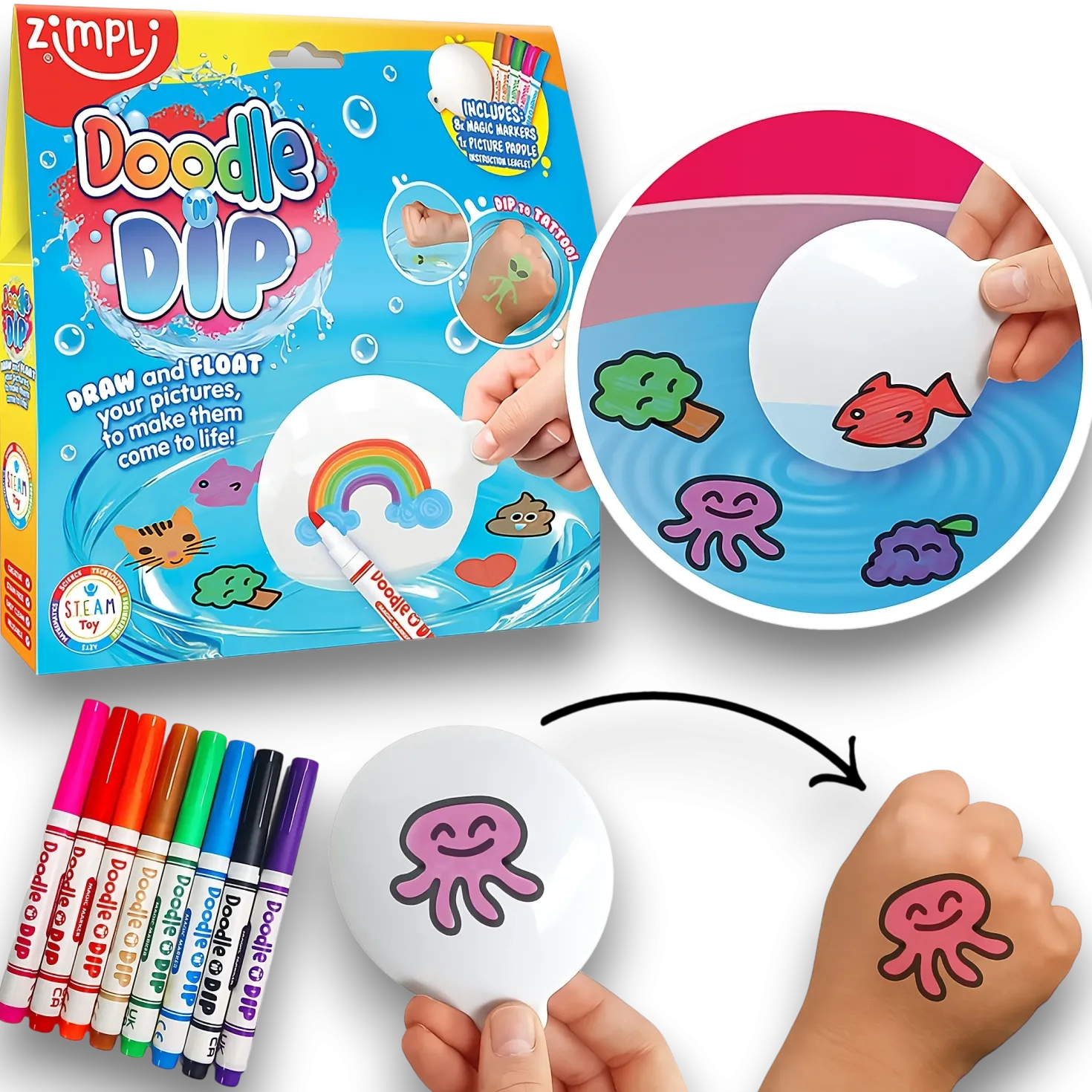 Dibujos mágicos Doodle n'dip · Zimpli