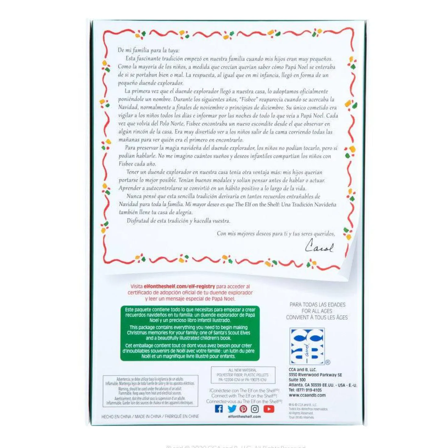 Elf on the Shelf (Cuento y Elfo) · Chica