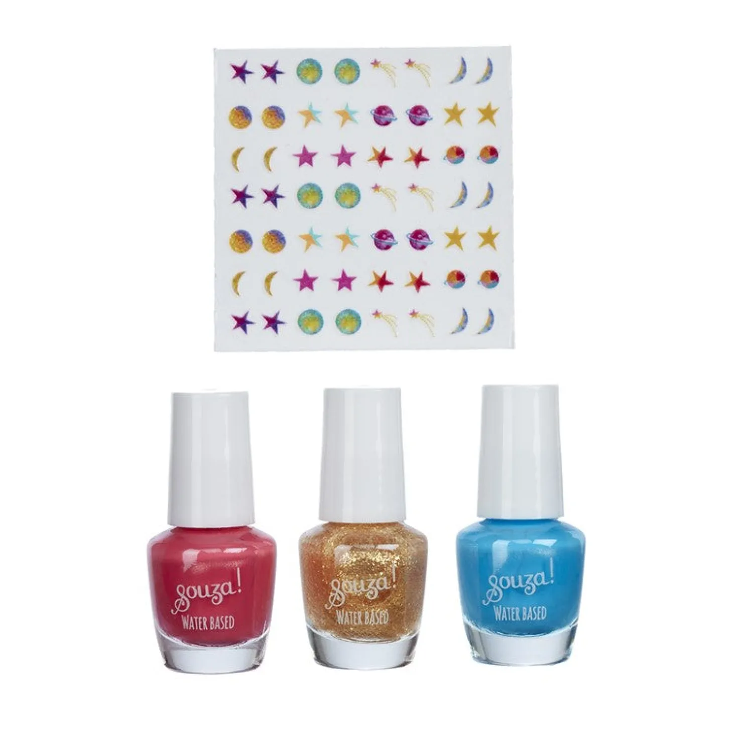Esmalte de uñas y pegatinas Galaxy · Souza