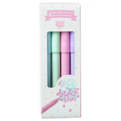 Estuche 4 bolígrafos borrables pastel · Lovely Paper