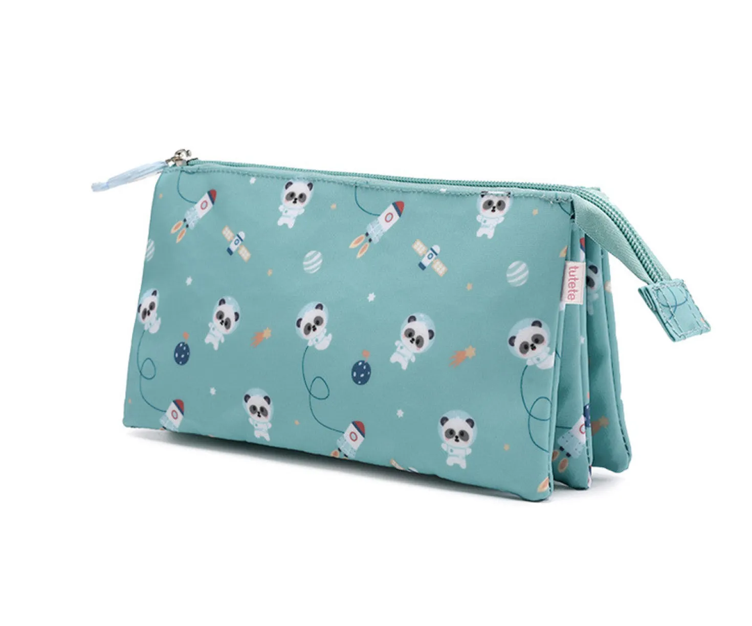 Estuche 3 compartimentos Pandas in Space