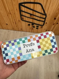 Estuche de lata vintage personalizable · Color Chess