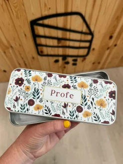 Estuche de lata vintage personalizable · Vintage Flowers