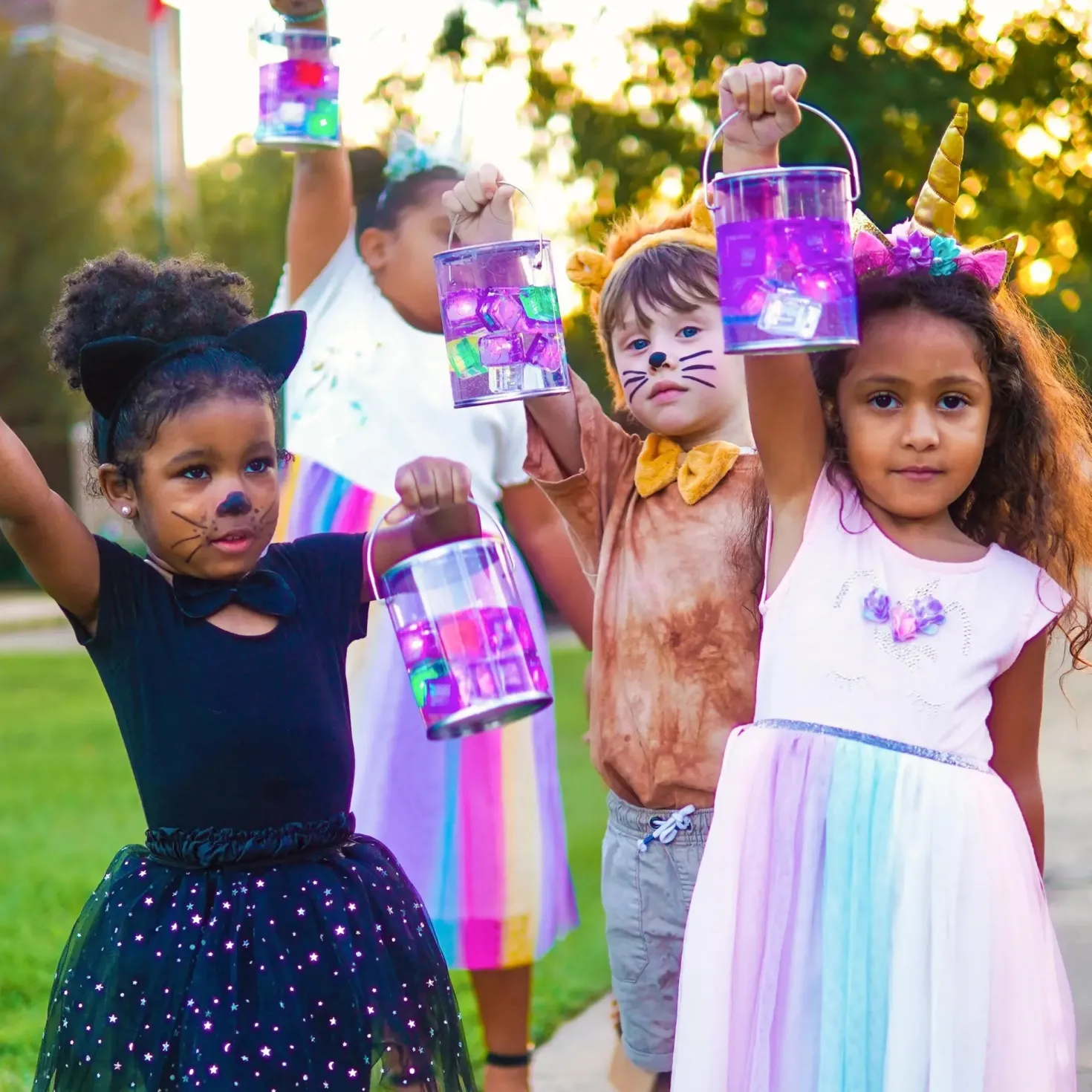GloPals Cubos luz para el baño BLAIR Lila