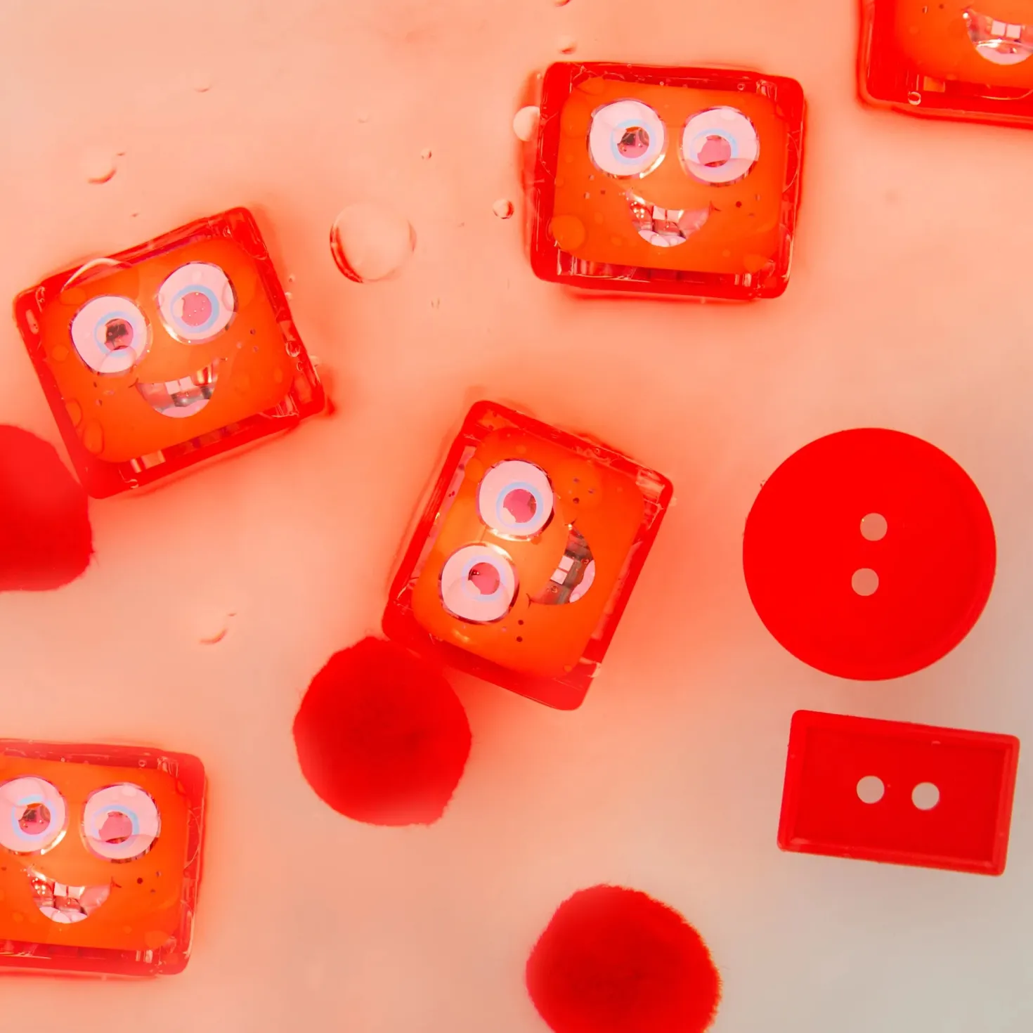 GloPals Cubos luz para el baño BLAIR Rojo