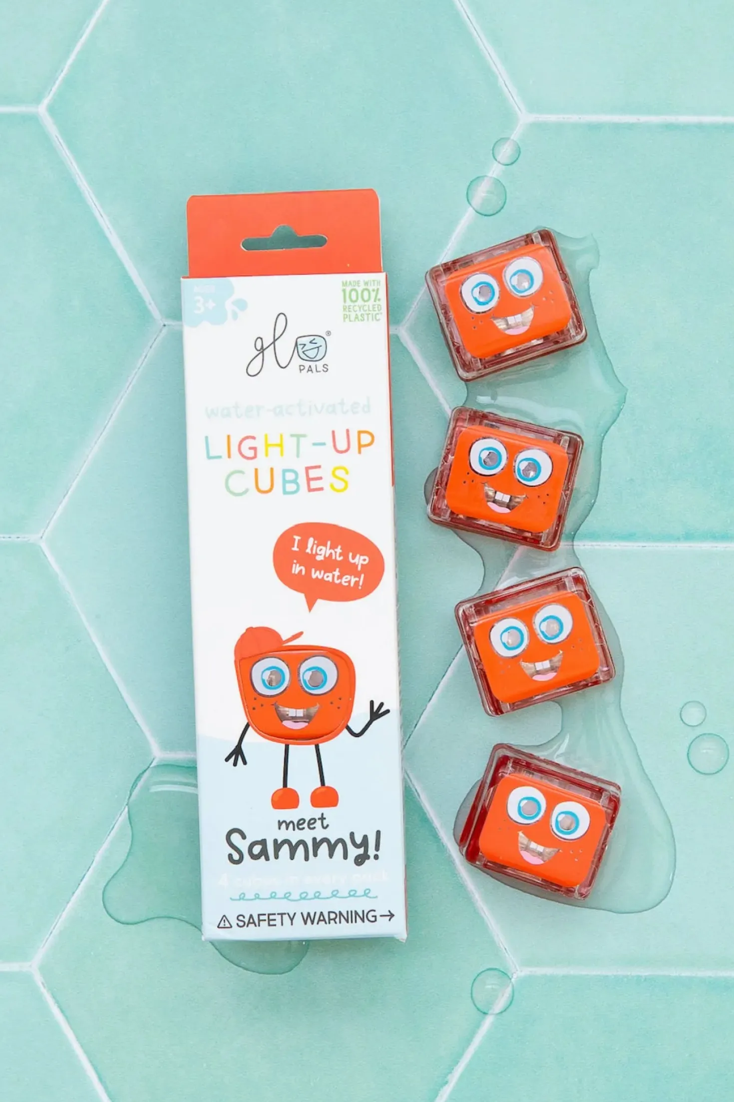 GloPals Cubos luz para el baño BLAIR Rojo