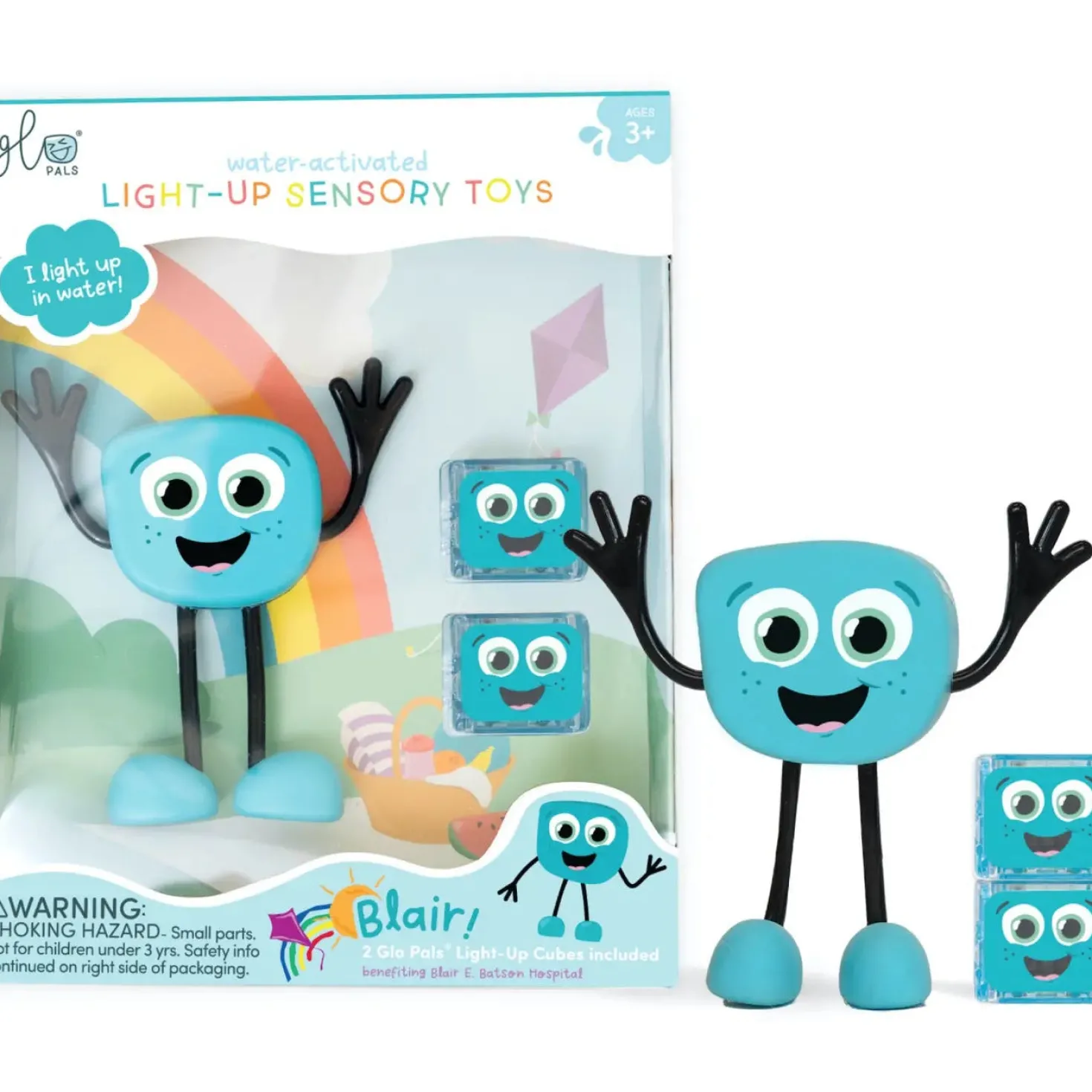 GloPals Set Personaje + 2 Cubos luz BLAIR Azul