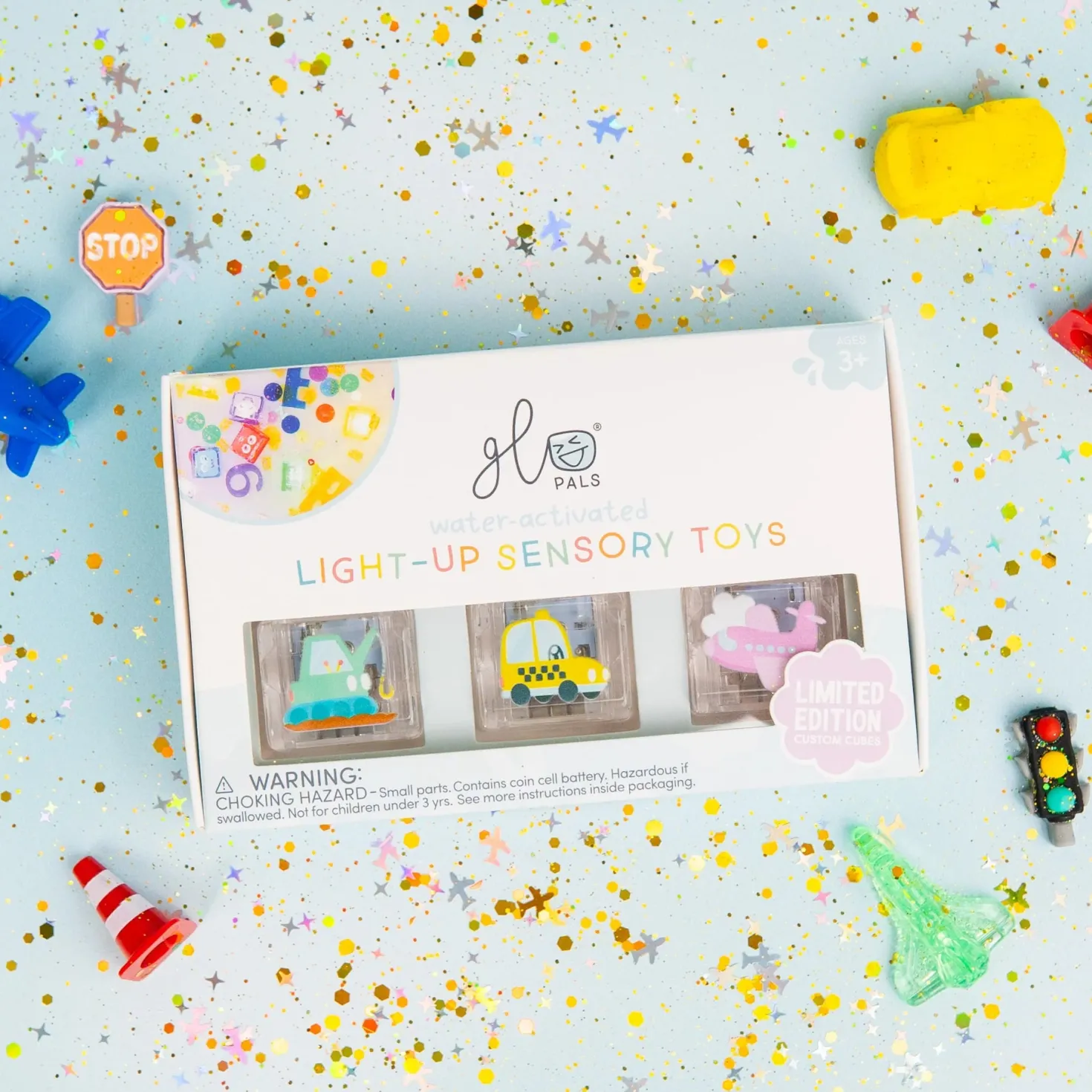 GloPals Set regalo 6 cubos de luz Automóviles