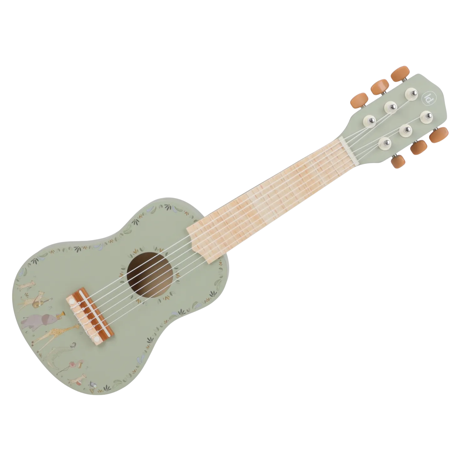 Guitarra de madera verde FSC Safari Friends · Little Dutch