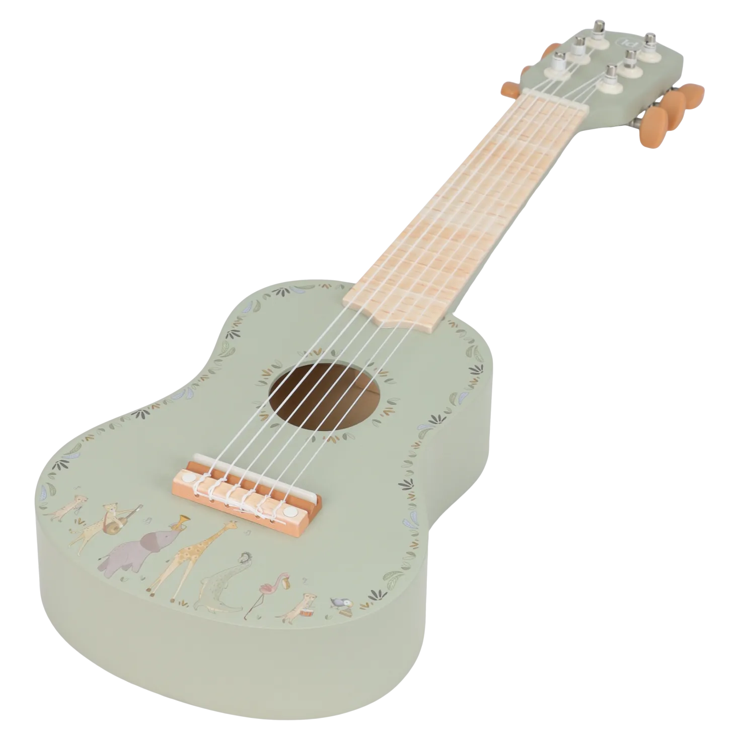 Guitarra de madera verde FSC Safari Friends · Little Dutch