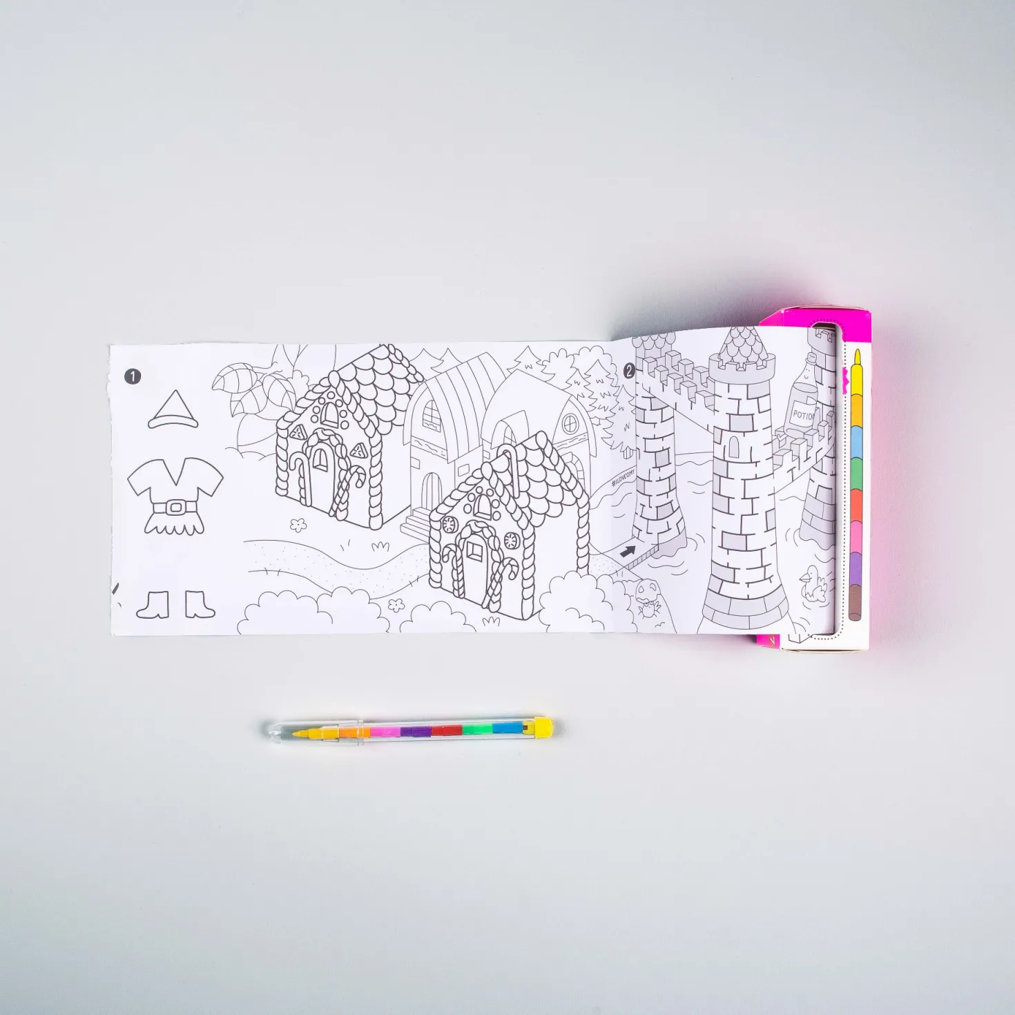 Juego de bolsillo para colorear Magic+8 pinturas · OMY