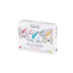 Juego de 6 ciclistas con canicas Mercredi · Moulin Roty