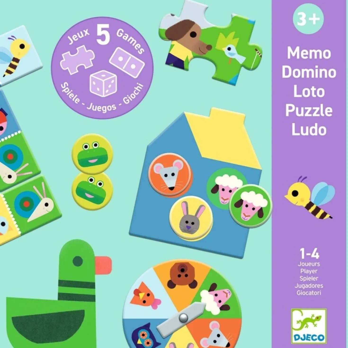Juego educativo Puzzle En la granja · DJECO