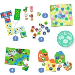 Juego educativo Puzzle En la granja · DJECO