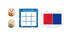 Juego 3 en raya con sellos galácticos · Hape