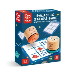 Juego 3 en raya con sellos galácticos · Hape