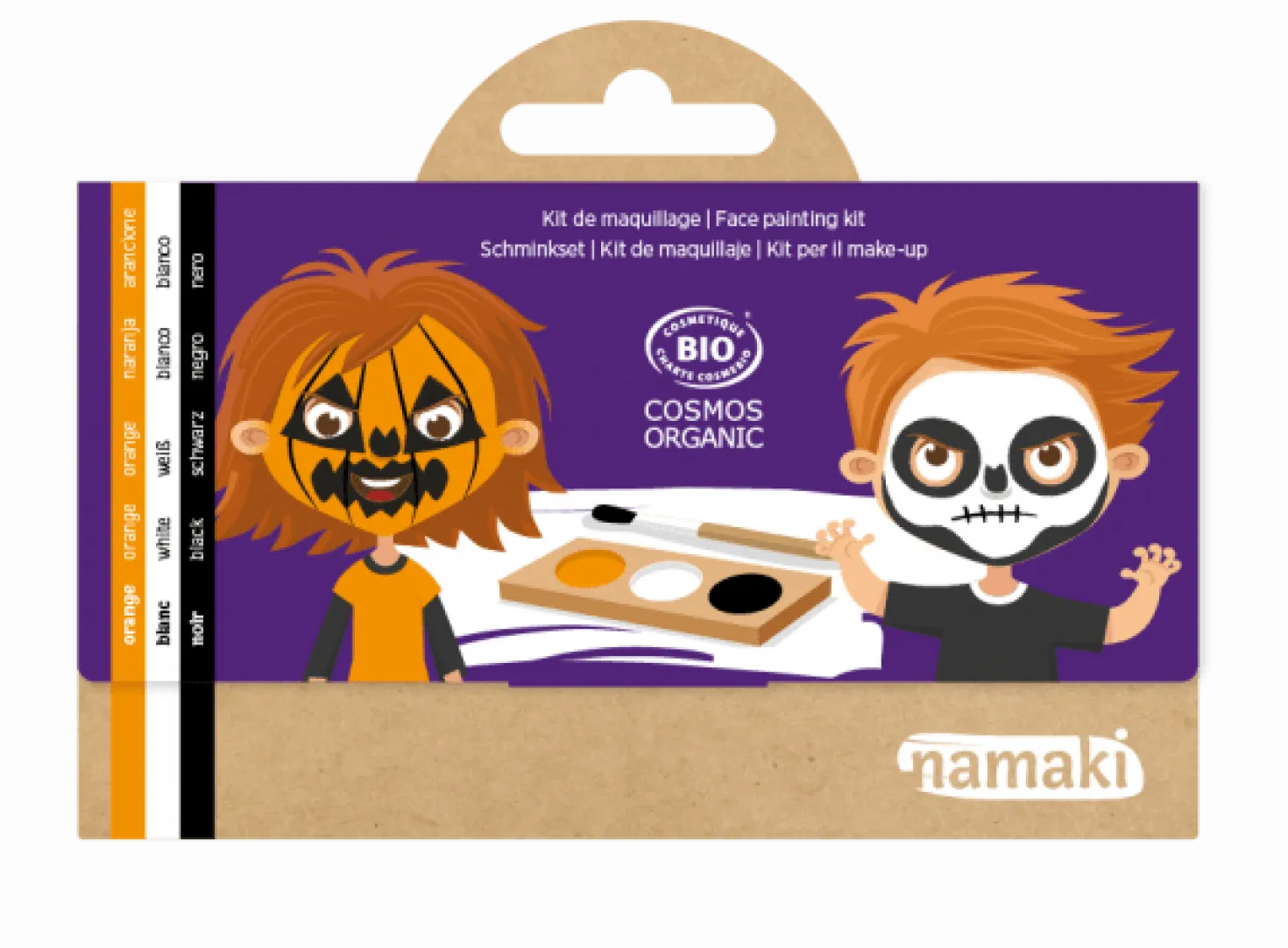 Kit maquillaje calabaza y esqueleto · Namaki