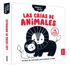 Las crías de animales en blanco y negro